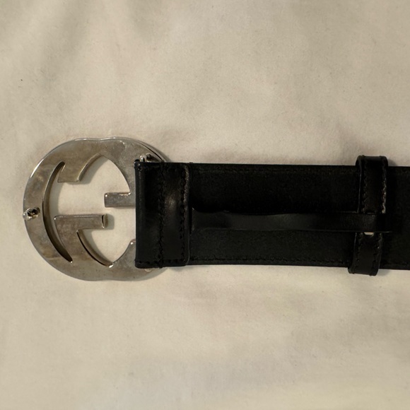 GUCCI Black Leather Belt - Picture 8 of 9